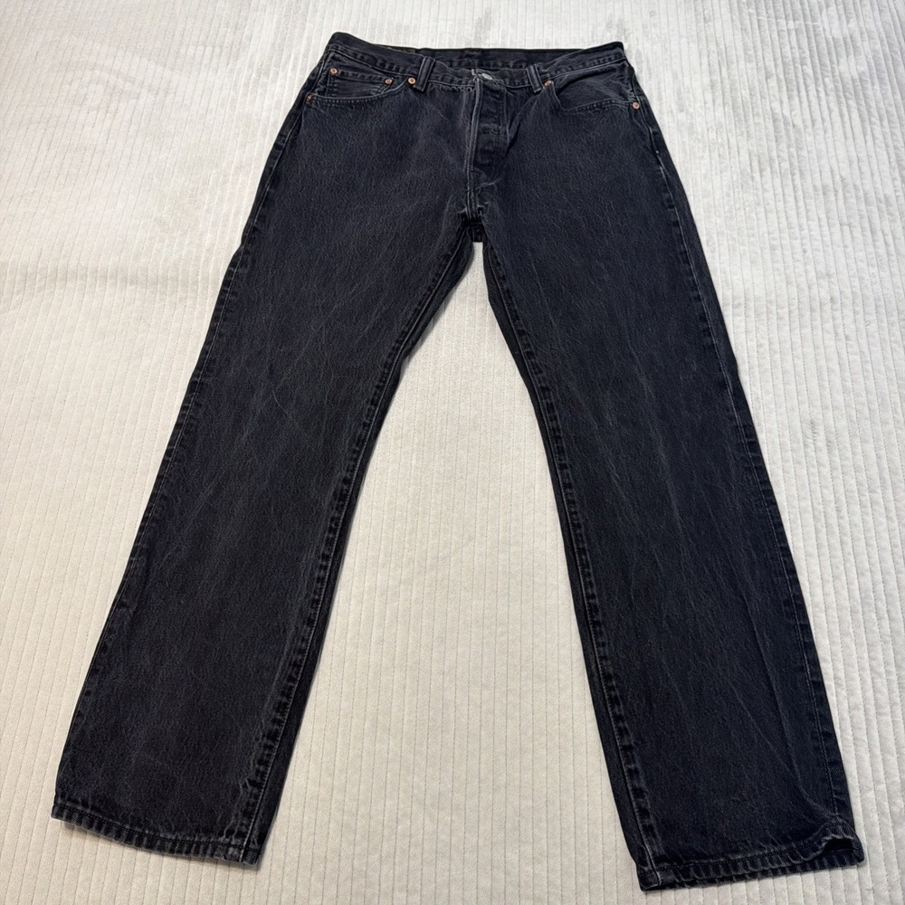 Vtg Y2K Levis 501 Black Jeans Mens 36x32 (fit 34x31) 2000s Cotton